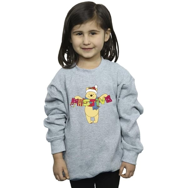 Disney Girls Winnie The Pooh Festive Sweatshirt
