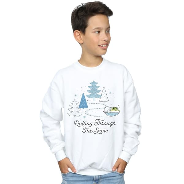 Star Wars Pojkar The Mandalorian Rolling Through The Snow Sweatshirt