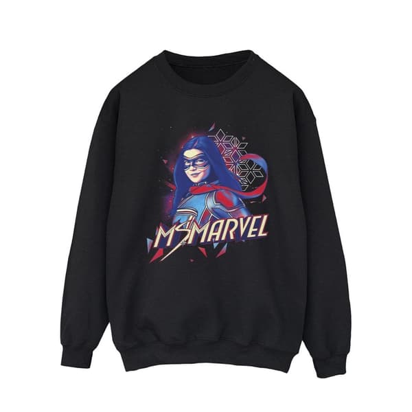 Marvel Mens Ms Marvel Face Fade Sweatshirt