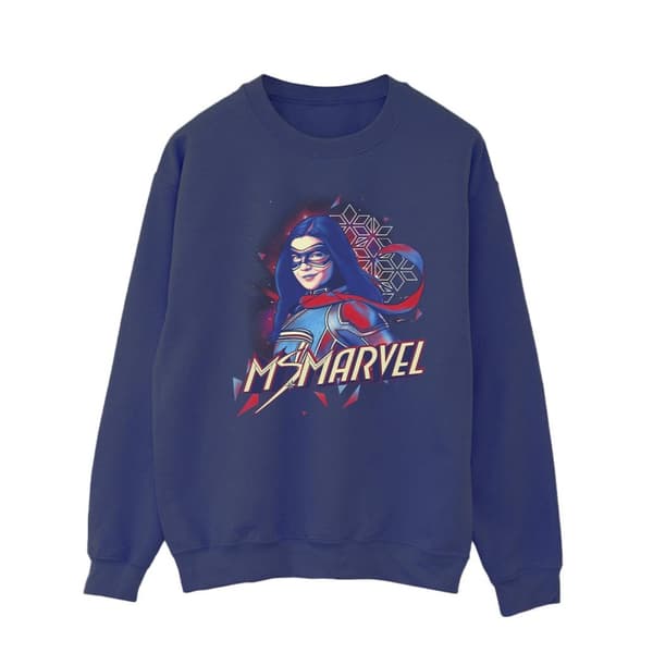 Marvel Mens Ms Marvel Face Fade Sweatshirt