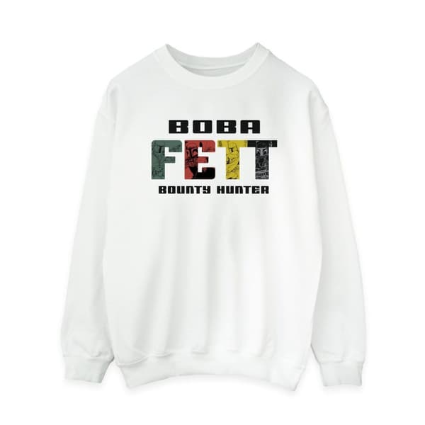 Star Wars Dam/Tjej Boba Fett Character Logo Sweatshirt