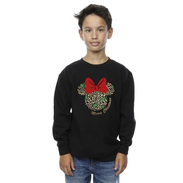 Disney Minnie Mouse Leopard Christmas Sweatshirt - pojkar