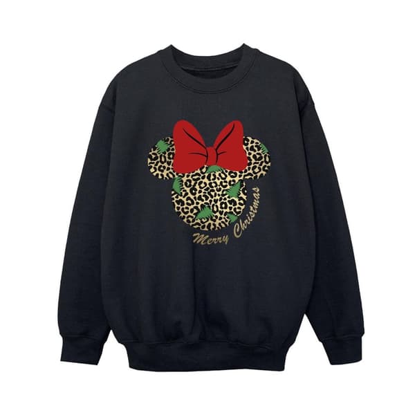 Disney Minnie Mouse Leopard Christmas Sweatshirt - pojkar
