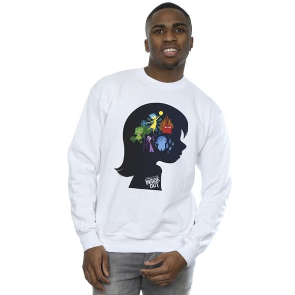 Disney Mens Inside Out Head Silhouette Sweatshirt