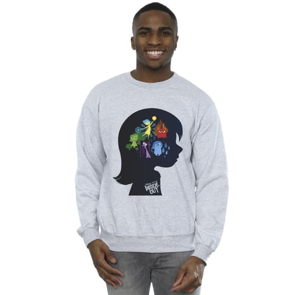 Disney Mens Inside Out Head Silhouette Sweatshirt