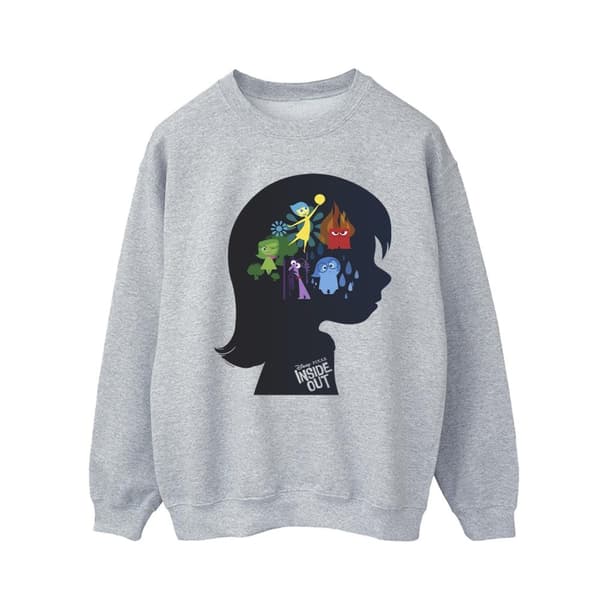 Disney Mens Inside Out Head Silhouette Sweatshirt
