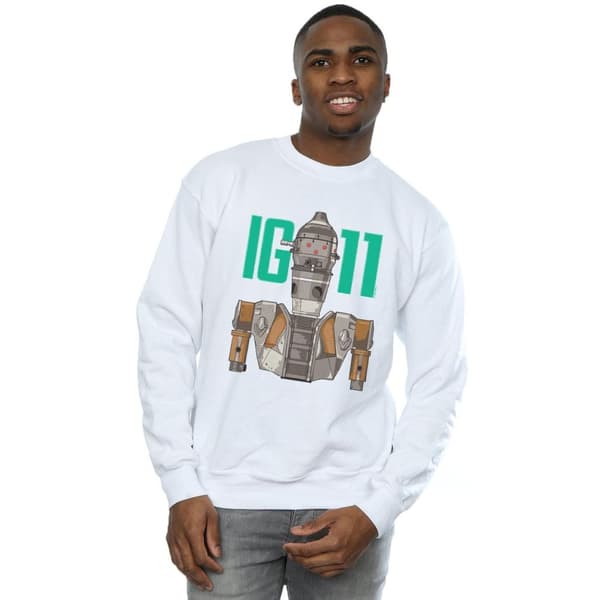 Star Wars Mens The Mandalorian IG-11 Bounty Hunter Sweatshirt
