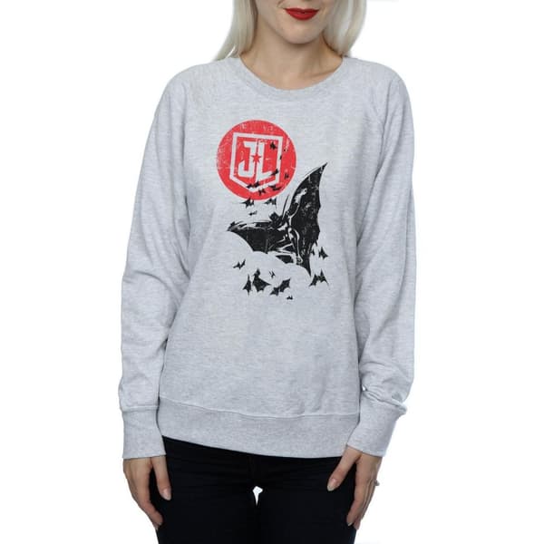 DC Comics Womens/Ladies Justice League Movie Batman Moon Leap Sweatshirt