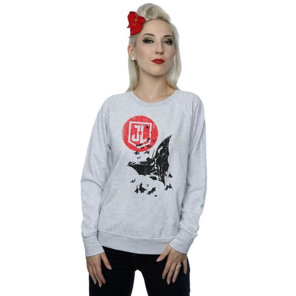 DC Comics Womens/Ladies Justice League Movie Batman Moon Leap Sweatshirt