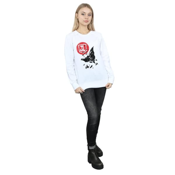 DC Comics Dam/Tjej Justice League Movie Batman Moon Leap Sweatshirt