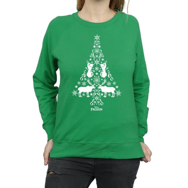 Disney Dam/kvinnor Frozen Christmas Tree Sweatshirt