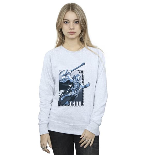 Marvel Dam/Tjej Thor Love And Thunder Attack Sweatshirt