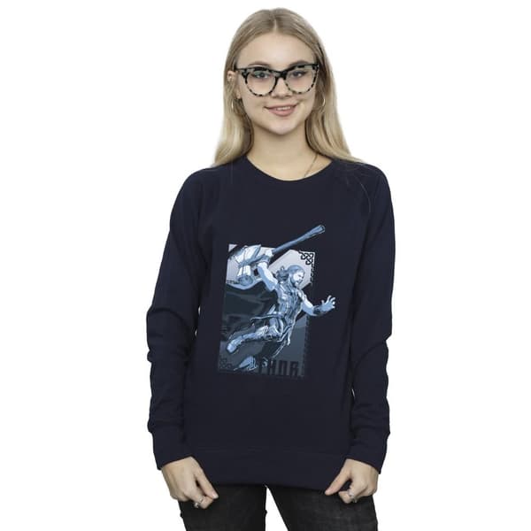 Marvel Dam/Tjej Thor Love And Thunder Attack Sweatshirt