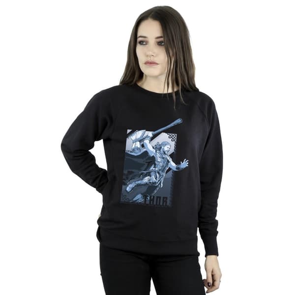 Marvel Dam/Tjej Thor Love And Thunder Attack Sweatshirt