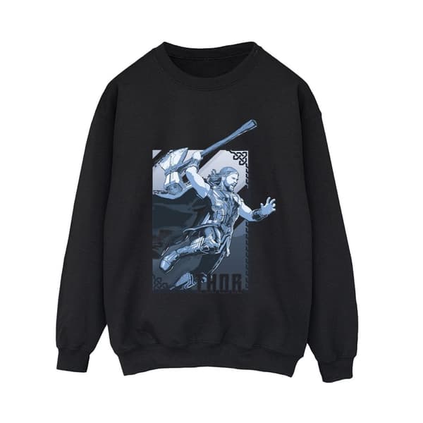 Marvel Dam/Tjej Thor Love And Thunder Attack Sweatshirt