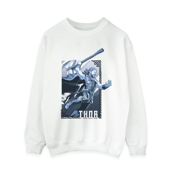 Marvel Dam/Tjej Thor Love And Thunder Attack Sweatshirt