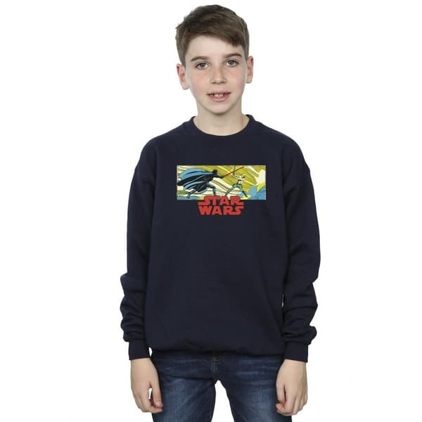 Star Wars Sweatshirt med Luke och Vader i seriestripp för pojkar