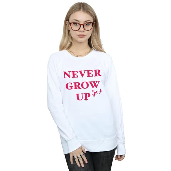 Disney Womens/Ladies Peter Pan Never Grow Up Sweatshirt
