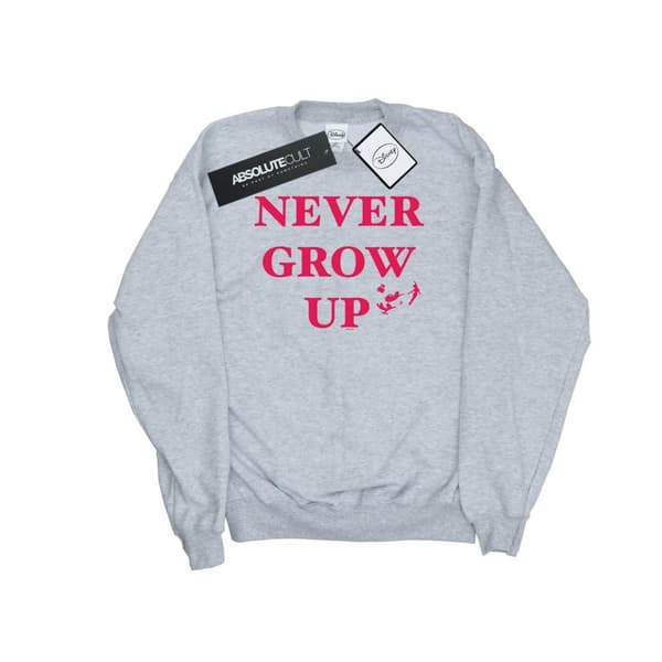 Disney Womens/Ladies Peter Pan Never Grow Up Sweatshirt