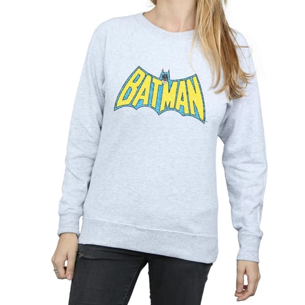 DC Comics Womens/Ladies Batman Crackle Logo Sweatshirt