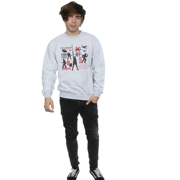 Star Wars Mens The Last Jedi Rebellion Silhouettes Sweatshirt