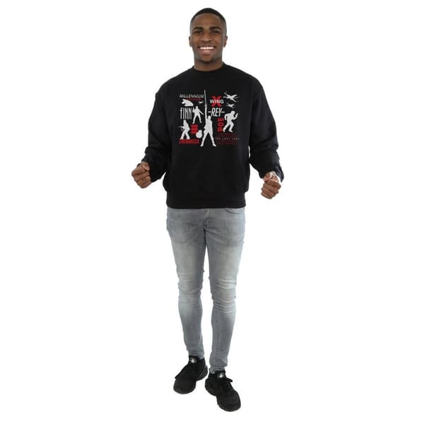 Star Wars Mens The Last Jedi Rebellion Silhouettes Sweatshirt