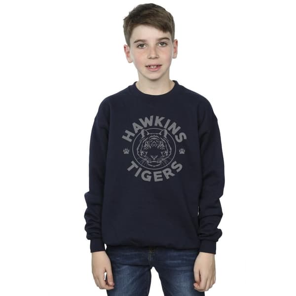 Netflix Boys Stranger Things Hawkins Grey Tiger Sweatshirt