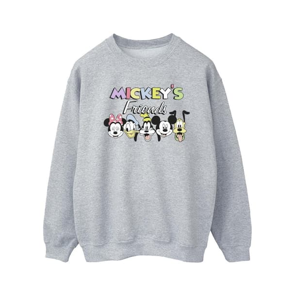 Disney Mens Mickey Mouse And Friends Faces Sweatshirt