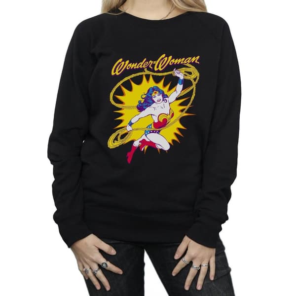 DC Comics Dam/Tjej Wonder Woman Leap Sweatshirt