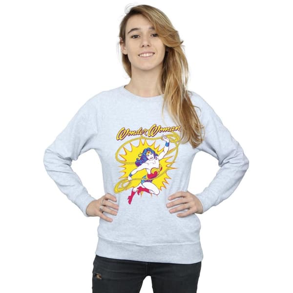DC Comics Dam/Tjej Wonder Woman Leap Sweatshirt