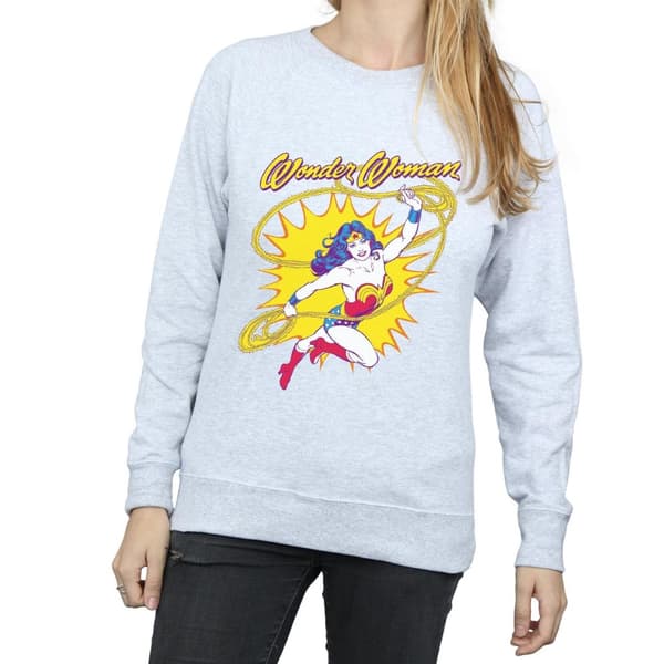 DC Comics Dam/Tjej Wonder Woman Leap Sweatshirt