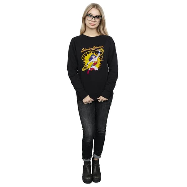 DC Comics Dam/Tjej Wonder Woman Leap Sweatshirt