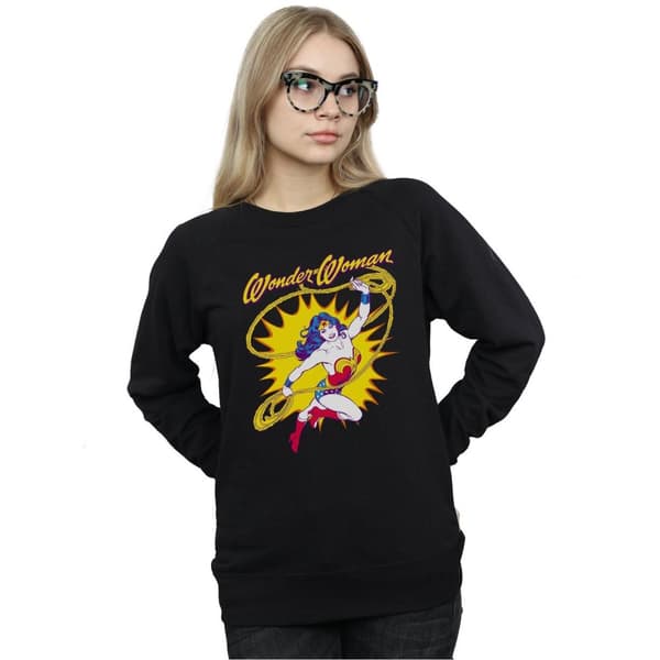 DC Comics Dam/Tjej Wonder Woman Leap Sweatshirt