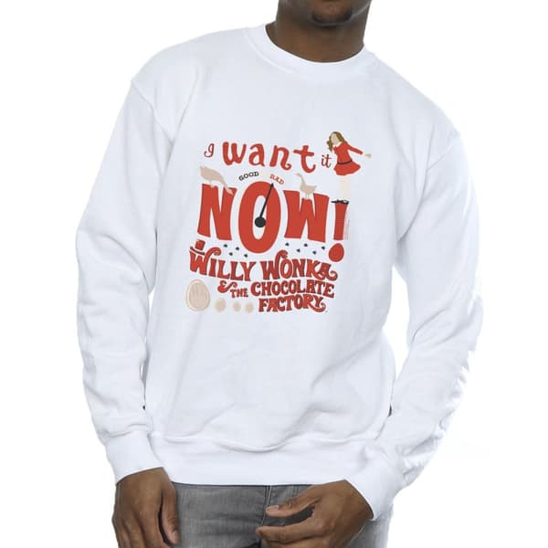 Willy Wonka Mens Verruca Salt I Want It Now - Sweatshirt