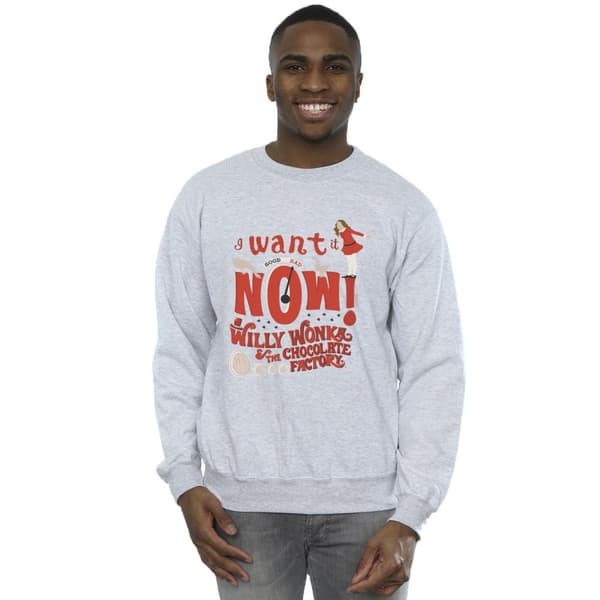 Willy Wonka Mens Verruca Salt I Want It Now - Sweatshirt