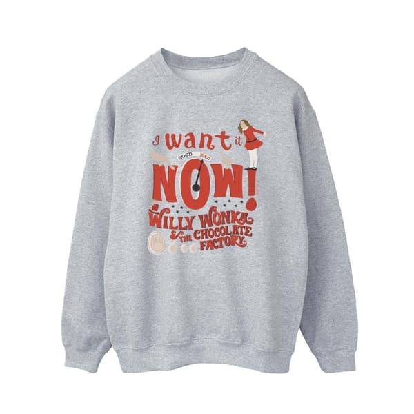 Willy Wonka Mens Verruca Salt I Want It Now - Sweatshirt