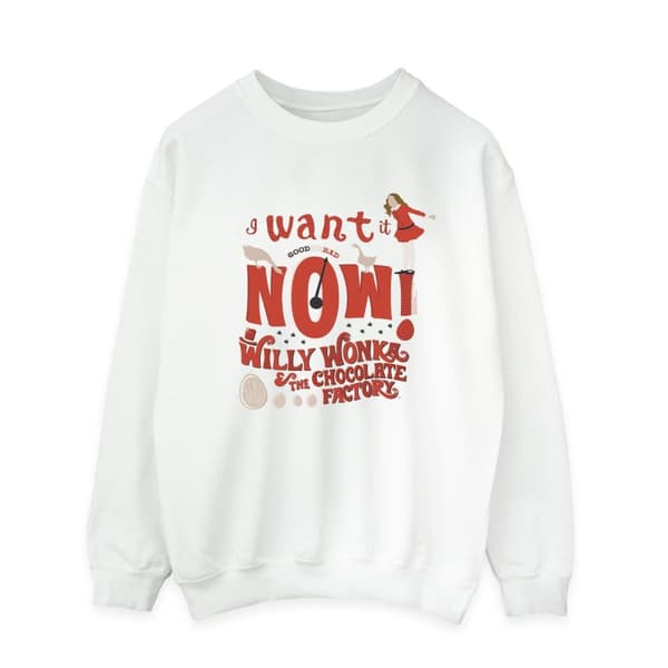 Willy Wonka Mens Verruca Salt I Want It Now Sweatshirt