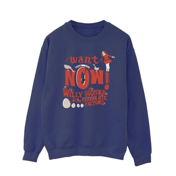 Willy Wonka Mens Verruca Salt I Want It Now Sweatshirt