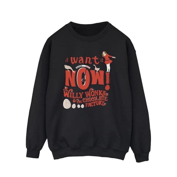 Willy Wonka Mens Verruca Salt I Want It Now Sweatshirt