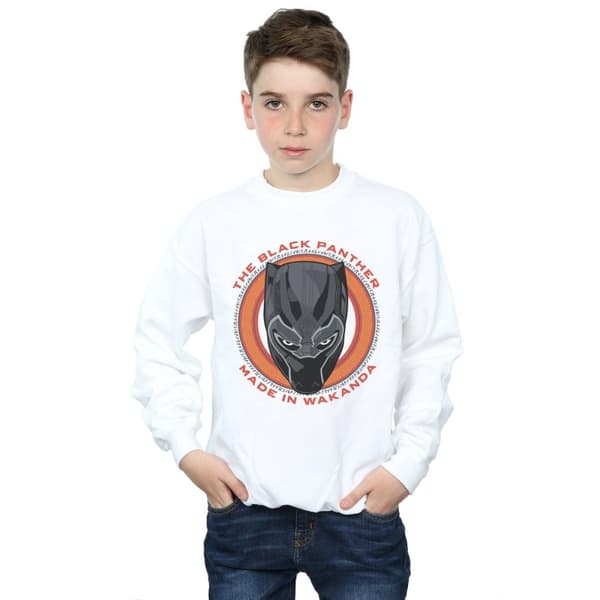 Marvel Boys Black Panther Made in Wakanda Red Sweatshirt