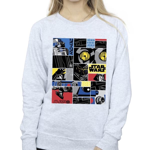 Star Wars Womens/Ladies Droid Montage Sweatshirt
