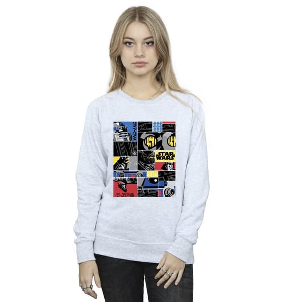 Star Wars Womens/Ladies Droid Montage Sweatshirt