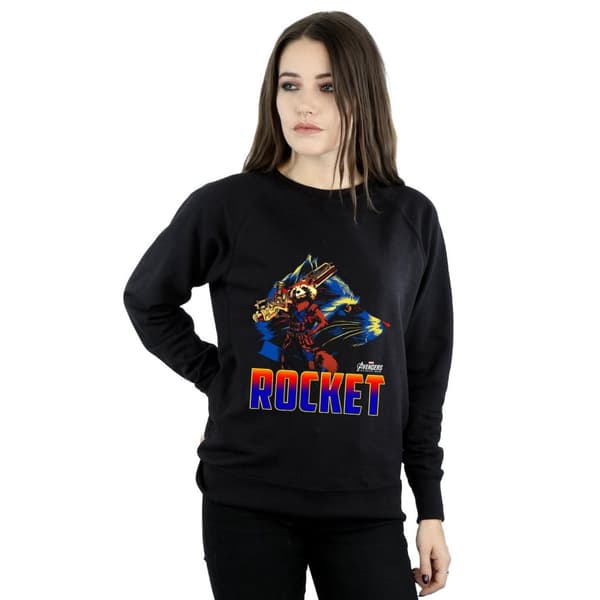 Marvel Dam/kvinnor Avengers Infinity War Rocket Character Sweatshirt