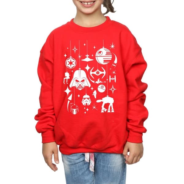 Star Wars Sweatshirt med juldekorationer för flickor