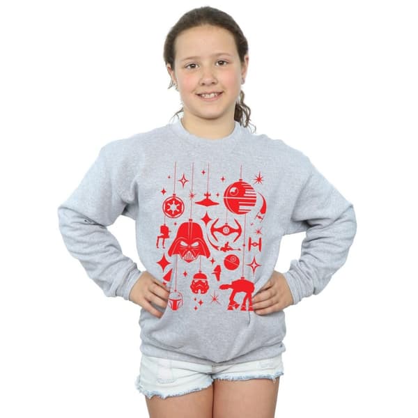 Star Wars Sweatshirt med juldekorationer för flickor