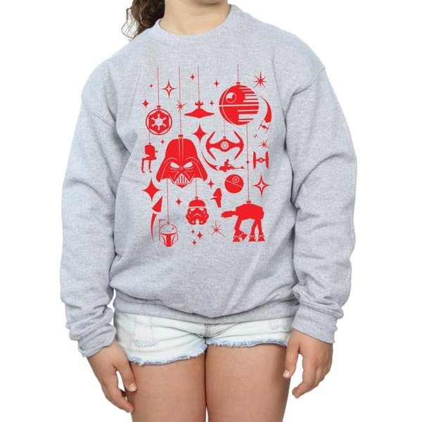 Star Wars Sweatshirt med juldekorationer för flickor
