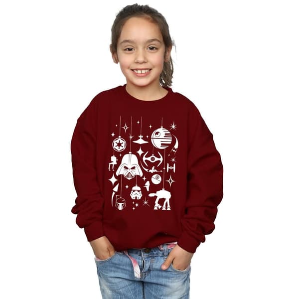 Star Wars Sweatshirt med juldekorationer för flickor
