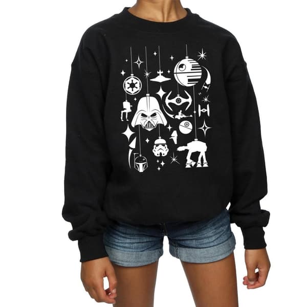 Star Wars Sweatshirt med juldekorationer för flickor