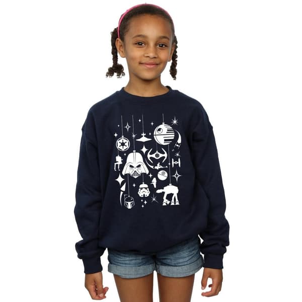 Star Wars Sweatshirt med juldekorationer för flickor