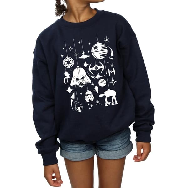 Star Wars Sweatshirt med juldekorationer för flickor
